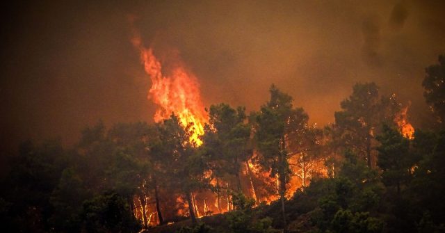 Raging Wildfire On Greek Island Of Rhodes Forcing Evacuations