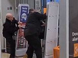 Moment Sainsbury’s security guards catch ‘shoplifter trying to flee store with bag full of goods’ Moment Sainsbury’s security guards catch ‘shoplifter trying to flee store with bag full of goods’